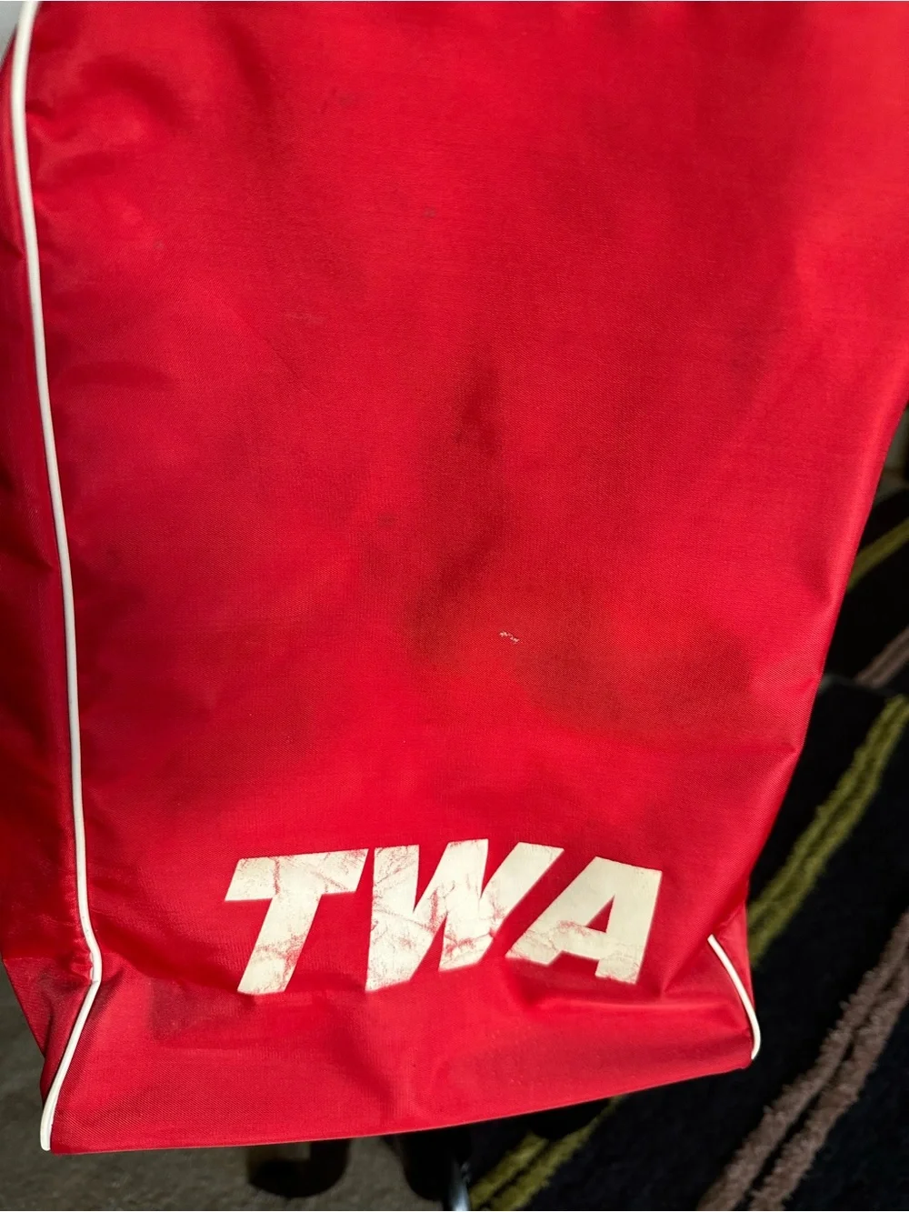 TWA Red Vintage Shoulder Bag Retro Air Travel